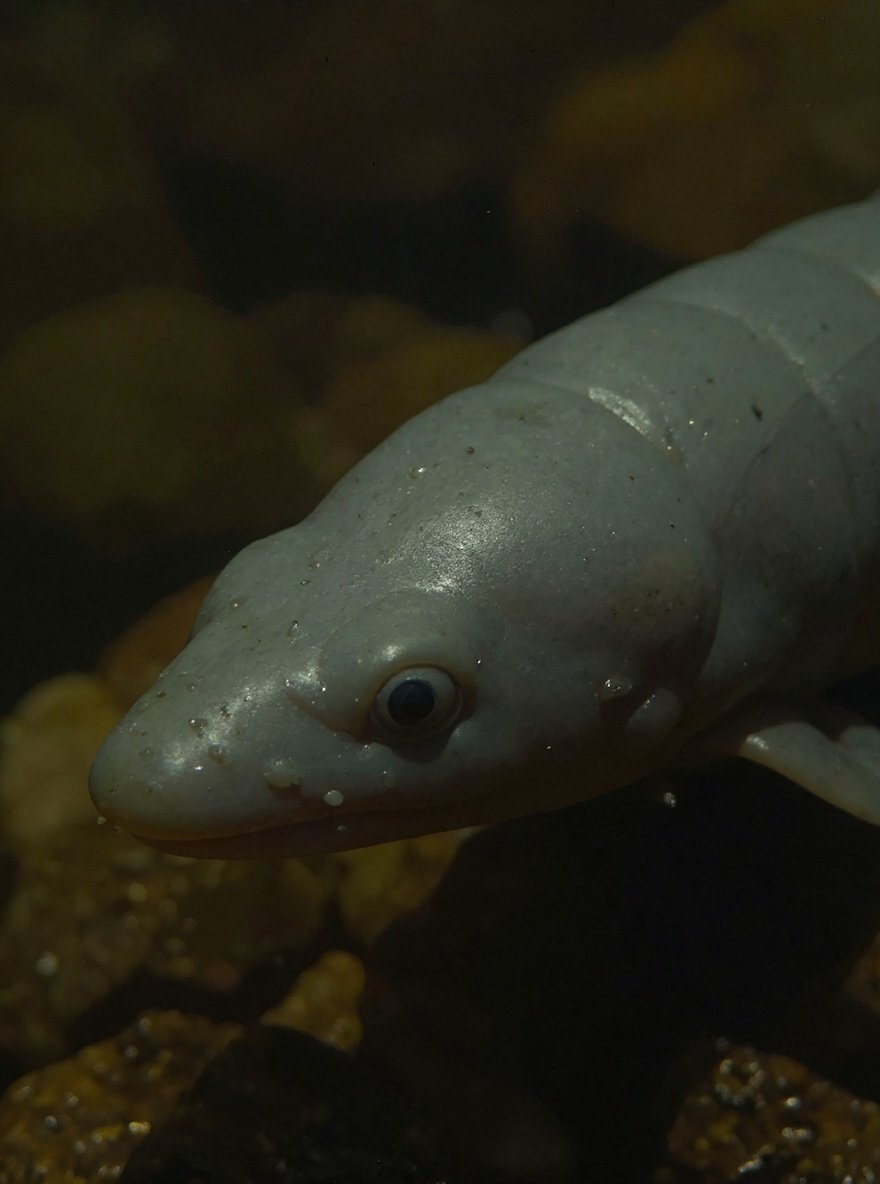 caecilian — closeup